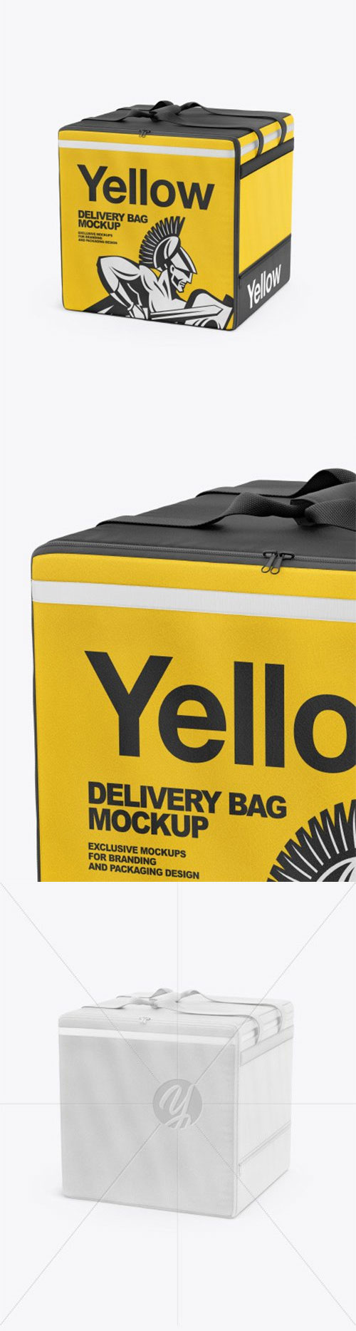 Add your own designs, fabric patterns, images or logos by copy and pasting your creations into the designated layers. Leatherette Delivery Bag Mockup 65652 Mockups Free Psd Templates