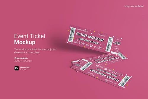 Yap, that's about an event, transportation, concert and movie. Event Ticket Mockup Mockups Free Psd Templates