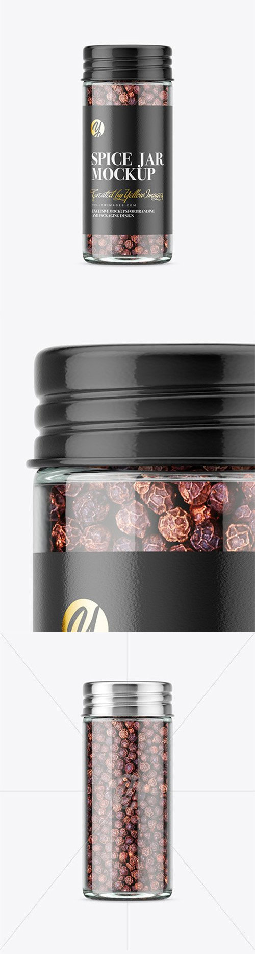 These spice jar mockup can be used to showcase your project to clients and see exactly how it will look in the final printed form. Spice Jar With Black Pepper Mockup 80580 Mockups Free Psd Templates