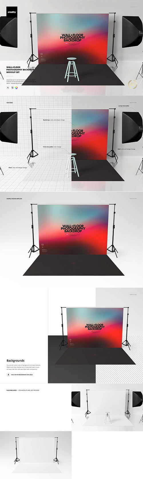 You can modify this mockup according to your requirements. Photography Backdrop Mockup Set 6451800 Mockups Free Psd Templates