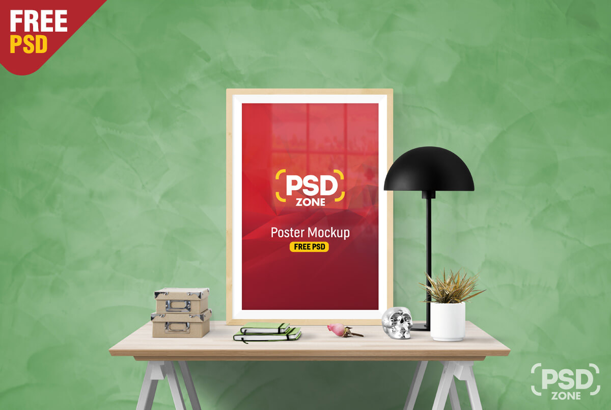 Including multiple different psd mockups like frame on wall, frame on office, clean white frame and thick . Poster Frame Mockup Free Psd Psd Zone