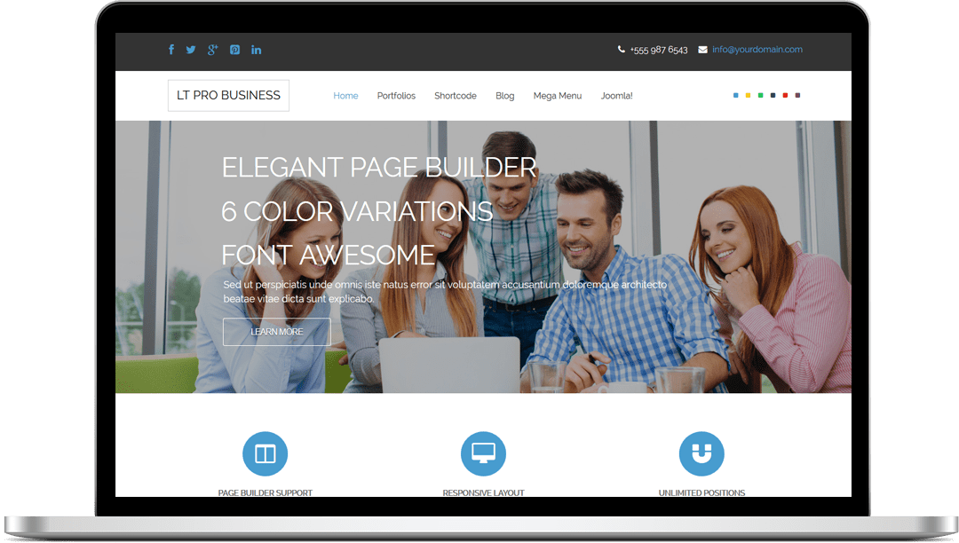 Free Responsive Business Wordpress Theme Lt Pro Business Psdblast