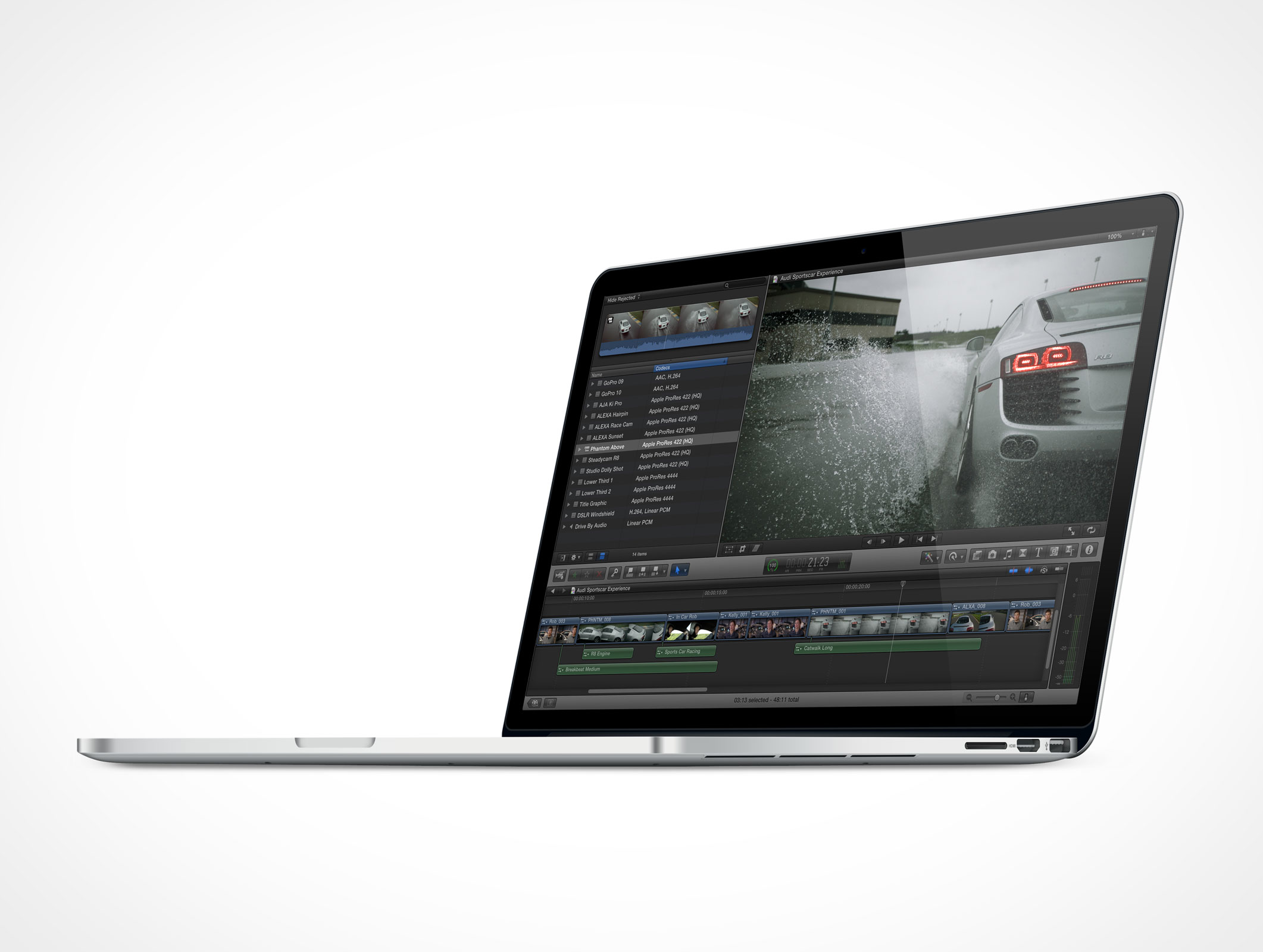 Macbook mockups in psd and sketch. Macbook Pro Mockup Laptop At 45 From Right Side Screen Tilted To 70