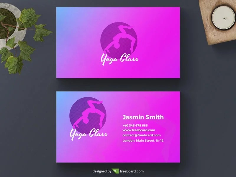 Free Yoga Business Card Template Download Psddaddy Com