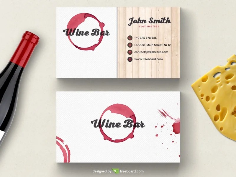 Free Wine Bar Business Card Template Download Psddaddy Com