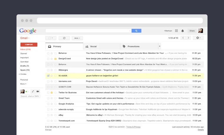 It is made completely of photoshop shapes which . Free Gmail Ui Mockup Download Psddaddy Com