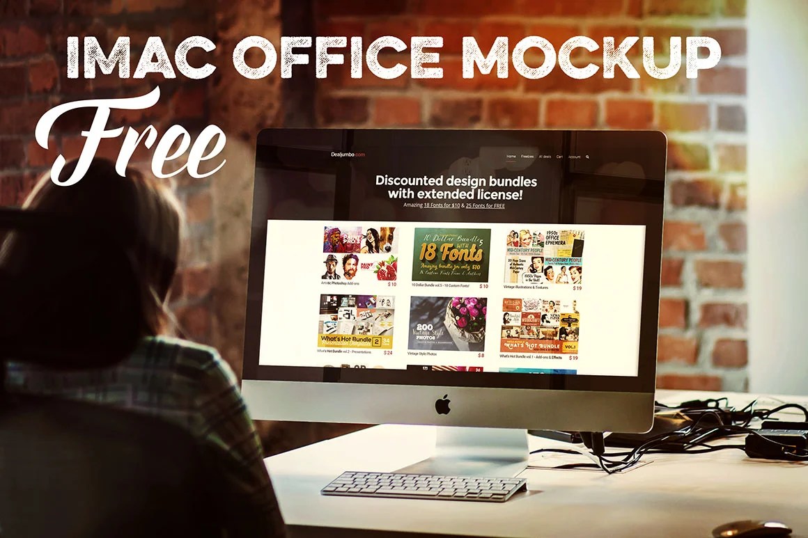 Imac mockup psd template to present your macos app design in a photorealistic look. Here Is Imac Office Mockup Free Psd Download Psddaddy Com
