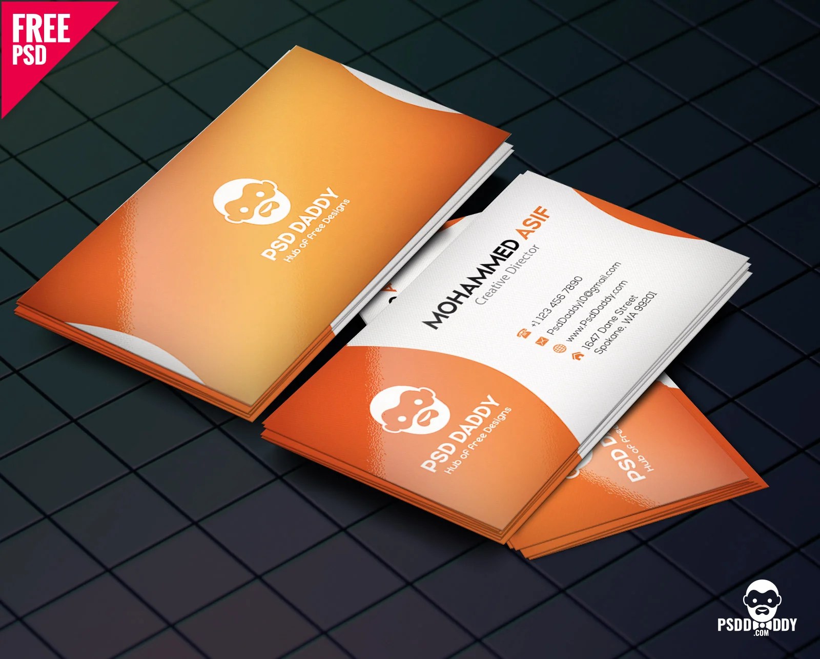 Download Business Card Design Psd Free Psddaddy Com