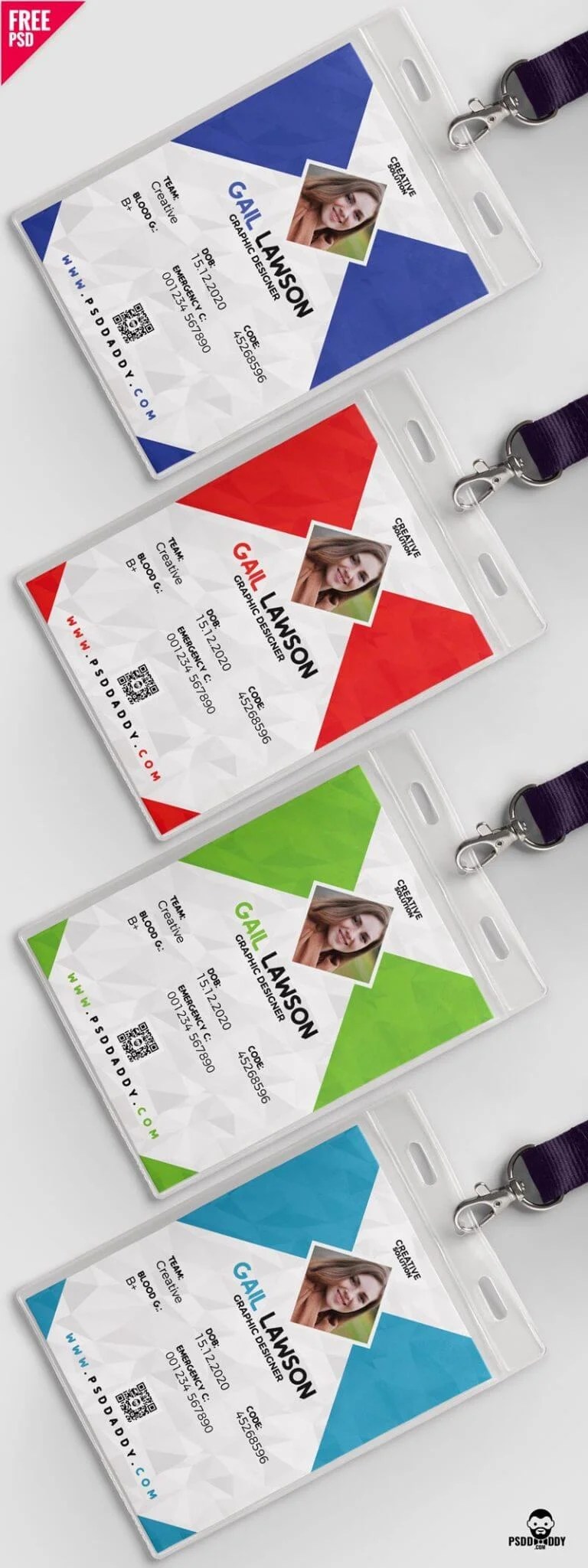Office Id Card Design Template Psd Set Psddaddy Com