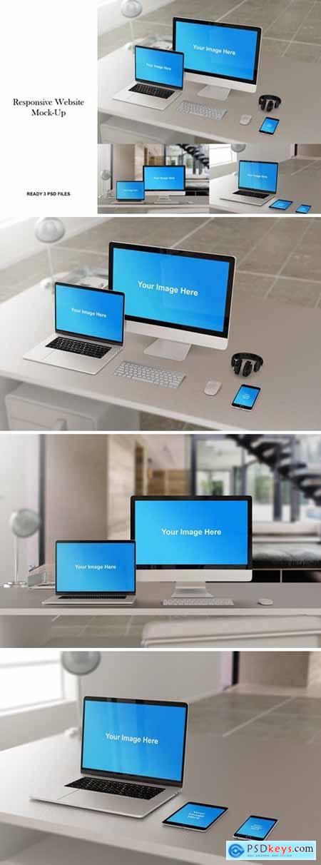 A responsive mockup is a type of mockup template that allows you to showcase your website designs and apps in multiple screen sizes and views. Responsive Website Mockup Free Download Photoshop Vector Stock Image Via Torrent Zippyshare From Psdkeys Com