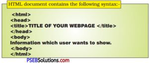 Pseb Solutions For Class 10 Computer Science Chapter 2 Html - Best Mountain Wallpapers in High Resolution