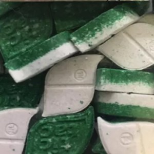 GREEN WHITE TICTAC 130MG MDMA