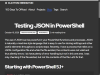 Testing JSON in PowerShell