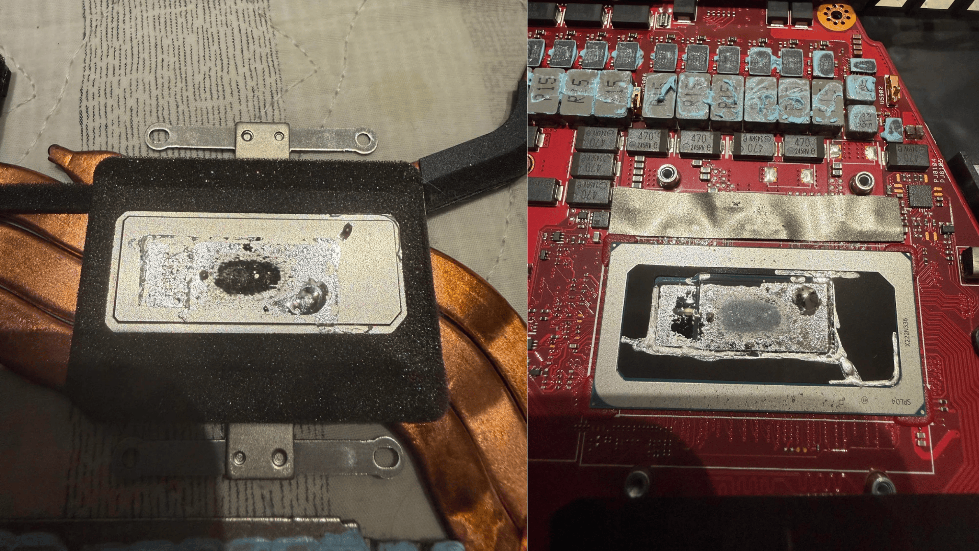 Poor liquid metal application almost destroys Asus Zephyrus M16 laptop, eats through the processor lid — paste replacement triples framerates, drops temps, and eliminates hard crashes