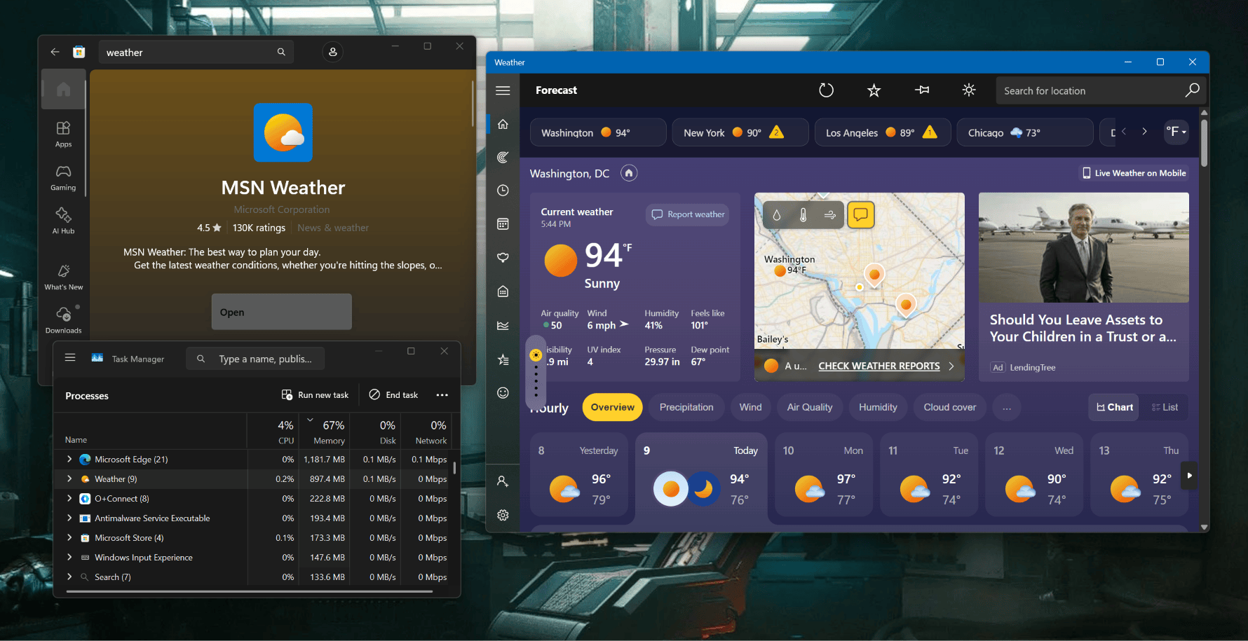 Windows 11’s built-in weather app hogs more than 1.2 gigabytes of RAM just to tell the forecast — memory-sucking web wrapper filled with ads masquerades as an actual application