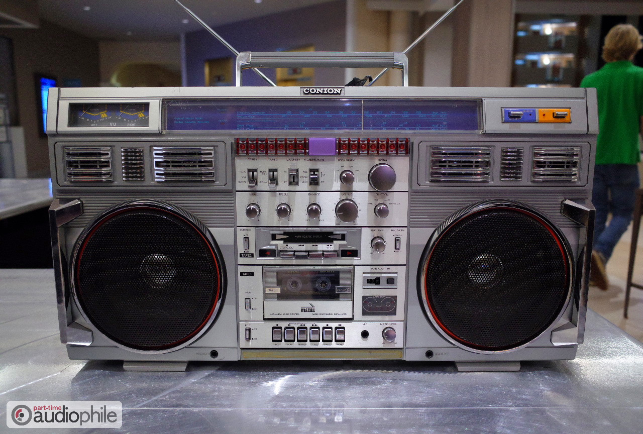 80年代 CONION C-100F レトロラジカセ シルバー