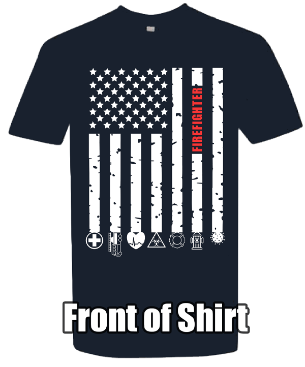 Distressed Flag Shirt – Firefighter 