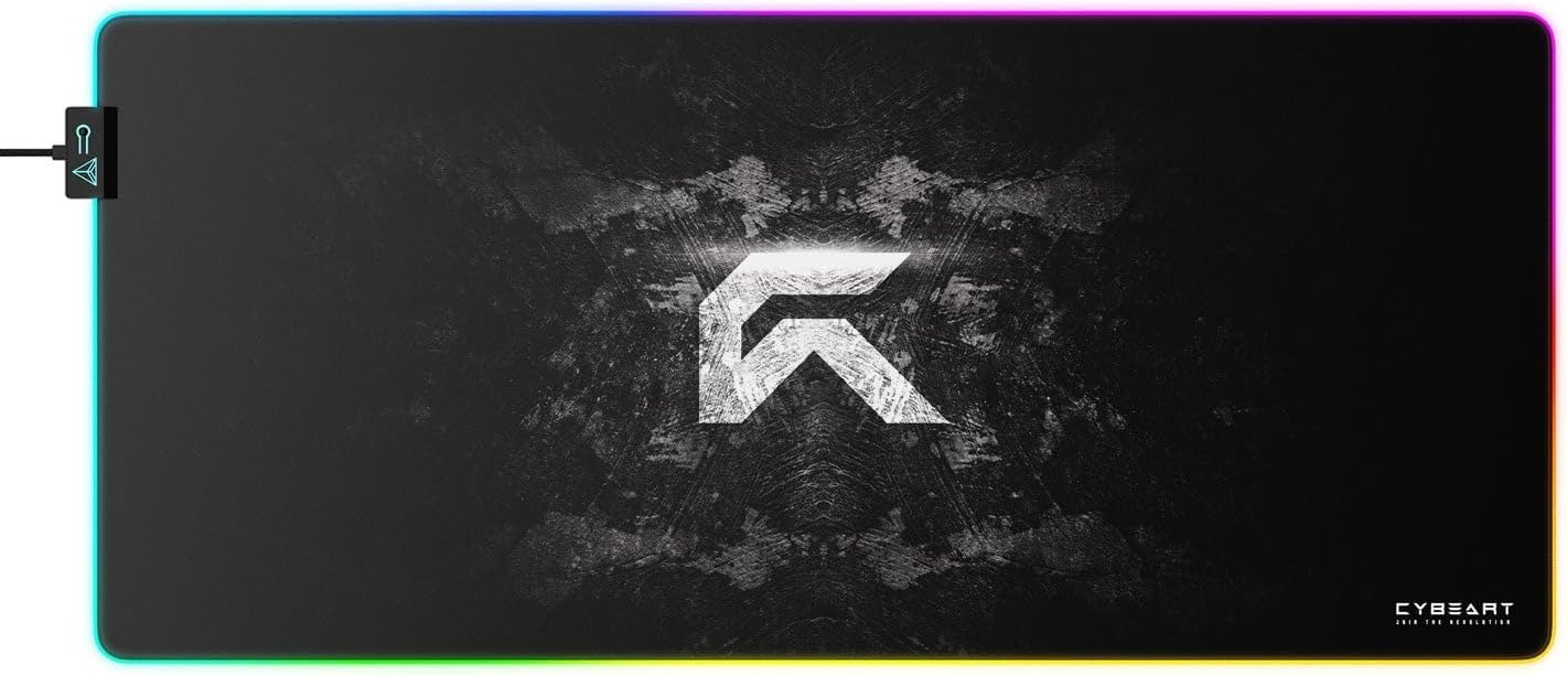Cybeart Signature Edition Gaming Mouse Pad – RGB Lighting, Spill-Proof Micro-Woven Cloth, XXL 900x400mm, 4mm Thick