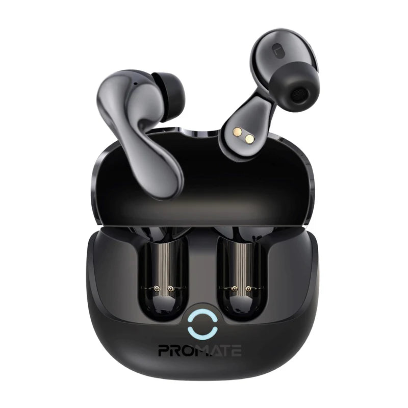 Promate Baton High-Definition Hybrid ANC TWS Earbuds with IntelliTouch - Black