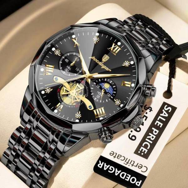 Poedagar 938 Watch (Black - Black)