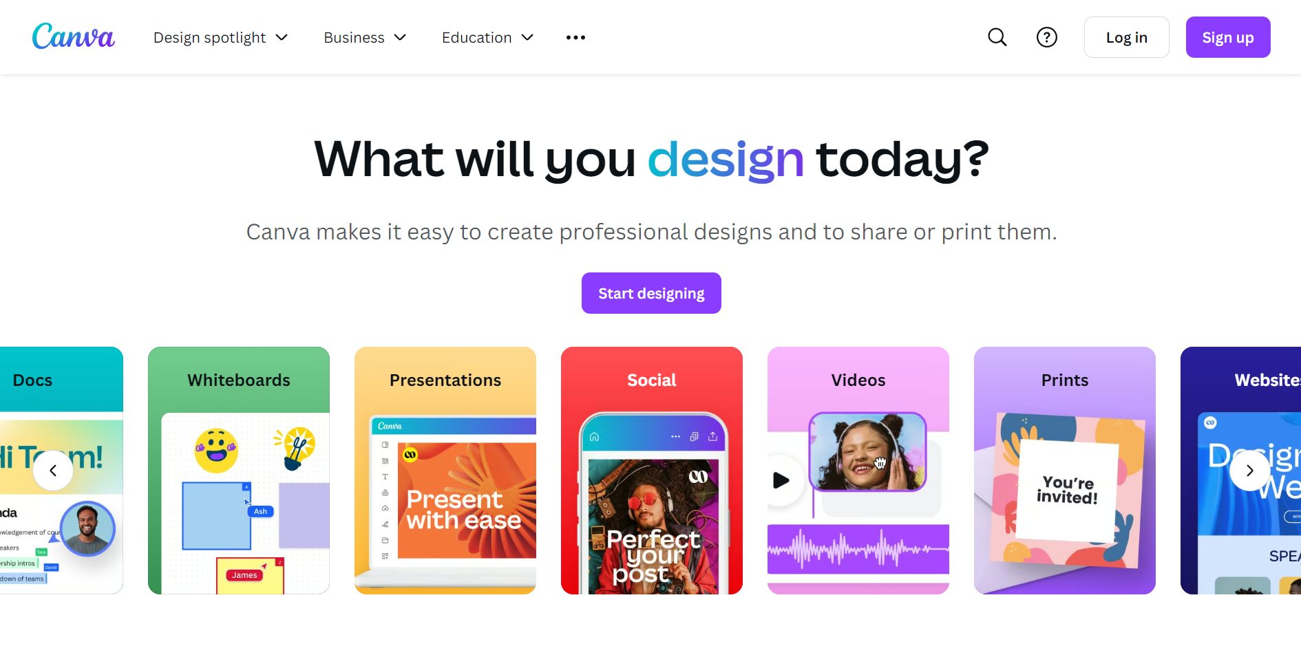 canva landing page