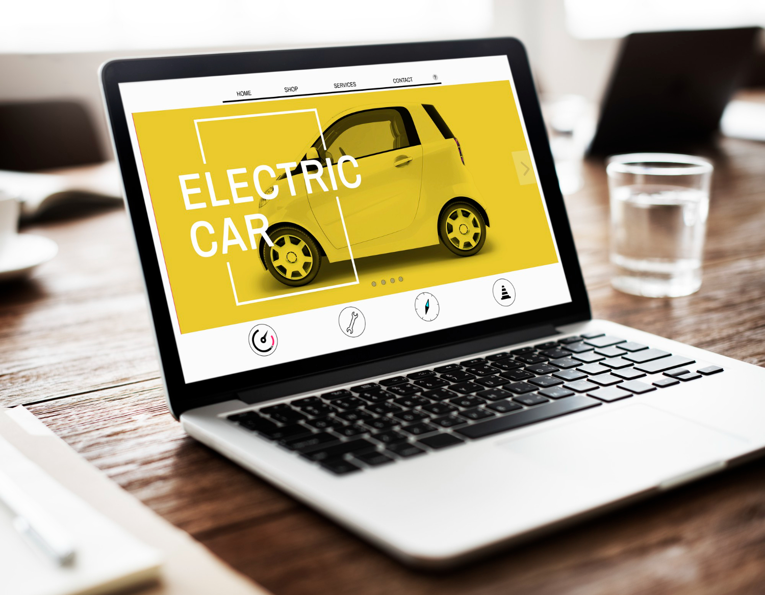 electric car landing page