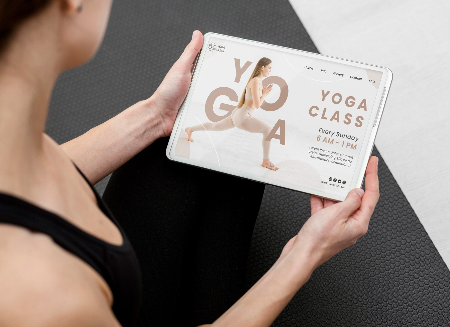 Yoga class landing page
