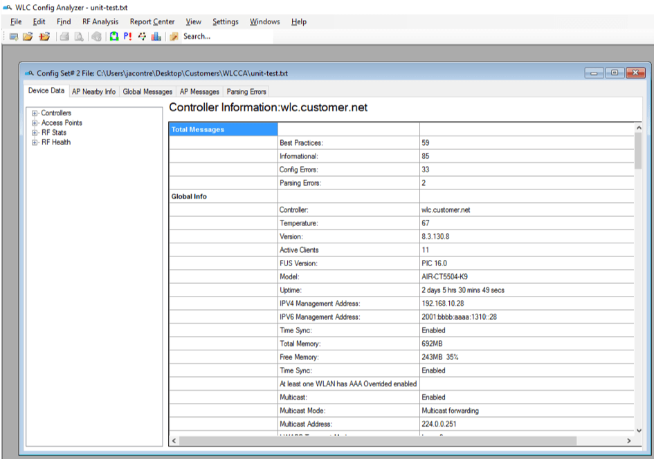 Wcae Wireless Config Analyzer Express Wireless Troubleshooting - Premium Light Image Gallery - Retina