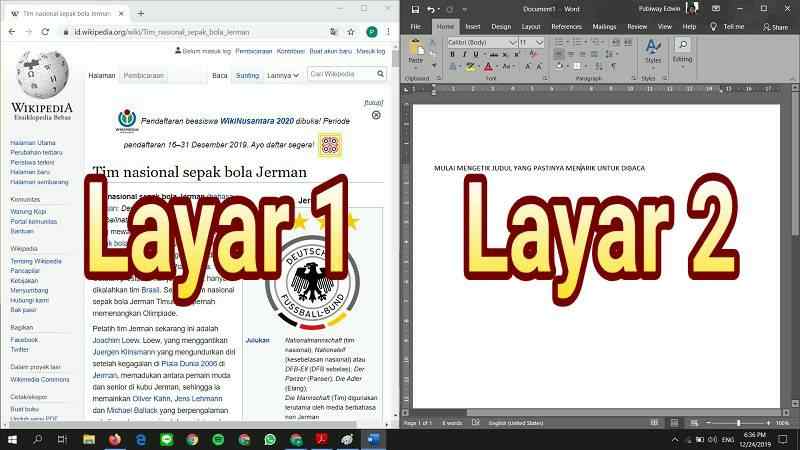 Cara Membagi Layar Laptop Menjadi 2 Bagian Atau Lebih Di Windows 10 Gadgetren 