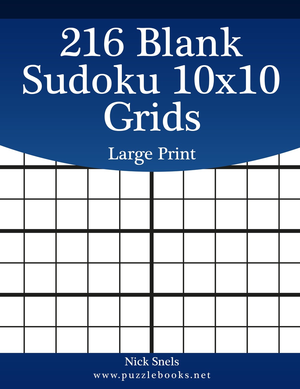216 blank sudoku 10x10 grids large print