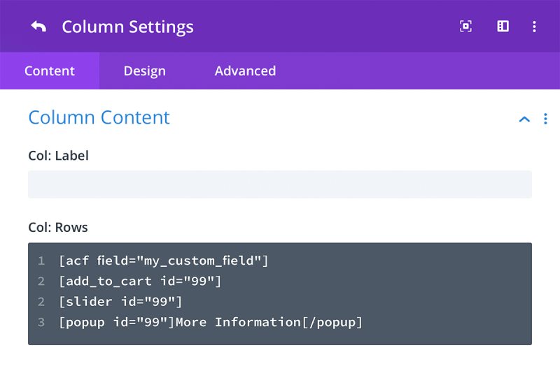 Add New Column Content Tab Table Maker Docs Divi Modules - Abstract Image Collection - HD Quality