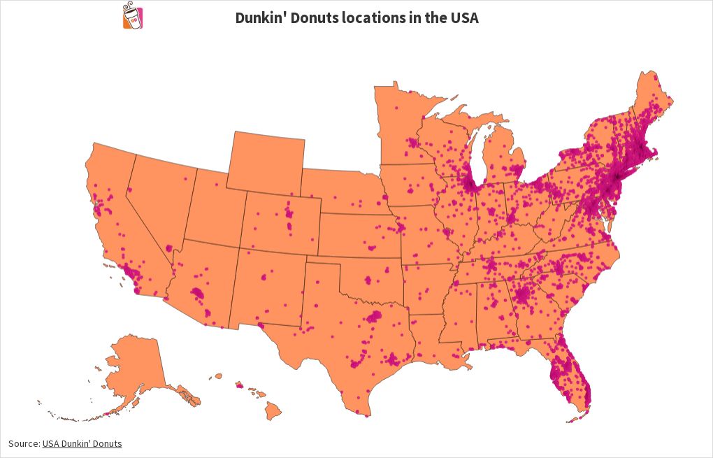 Dunkin Donuts Locations In The USA Flourish 