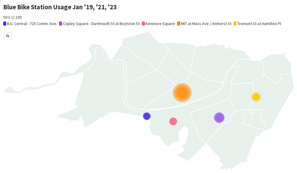 Bluebike Usage January Flourish 
