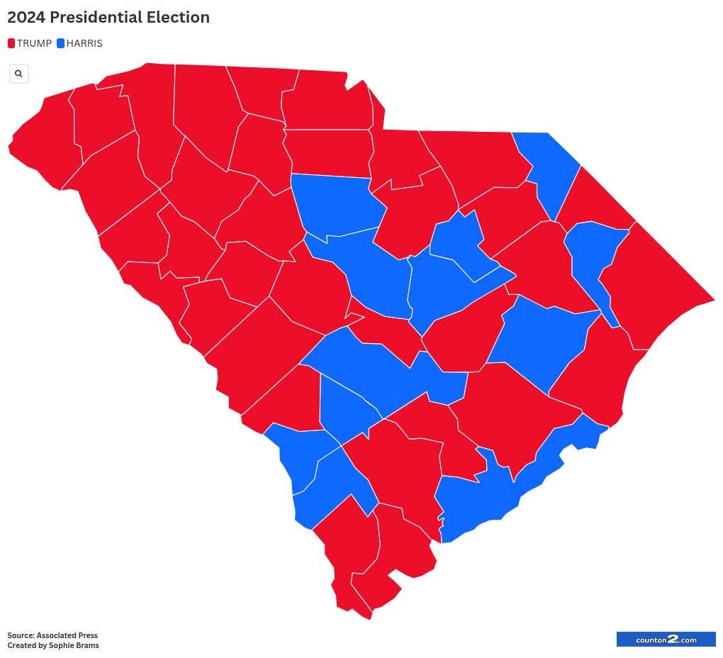 How Did Each South Carolina County Vote In The 2024 Election Thumbnail.
