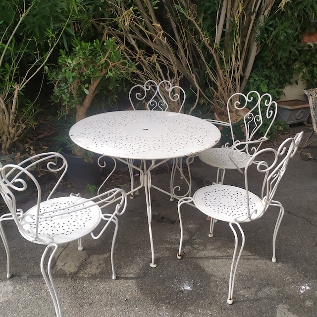 Economisez avec notre option de livraison gratuite. Salon de jardin en Fer Forgé Brocante En Ligne Antiquités Meubles