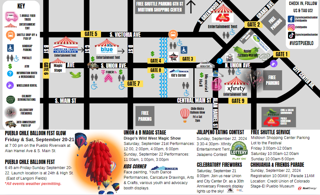 Maps Pueblo Chile And Frijoles Festival CF Map 2024.
