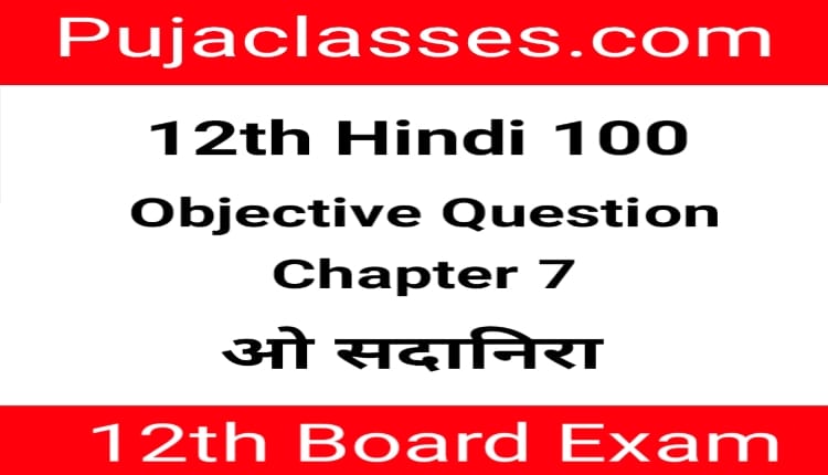 Read more about the article 12th Hindi Objective Question Chapter 7 ! 12th Hindi Objective Question