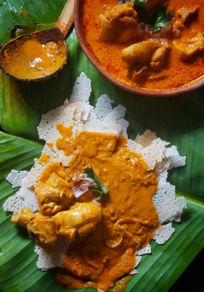Kori Gassi with Kori Rotti, Mangalorean chicken curry