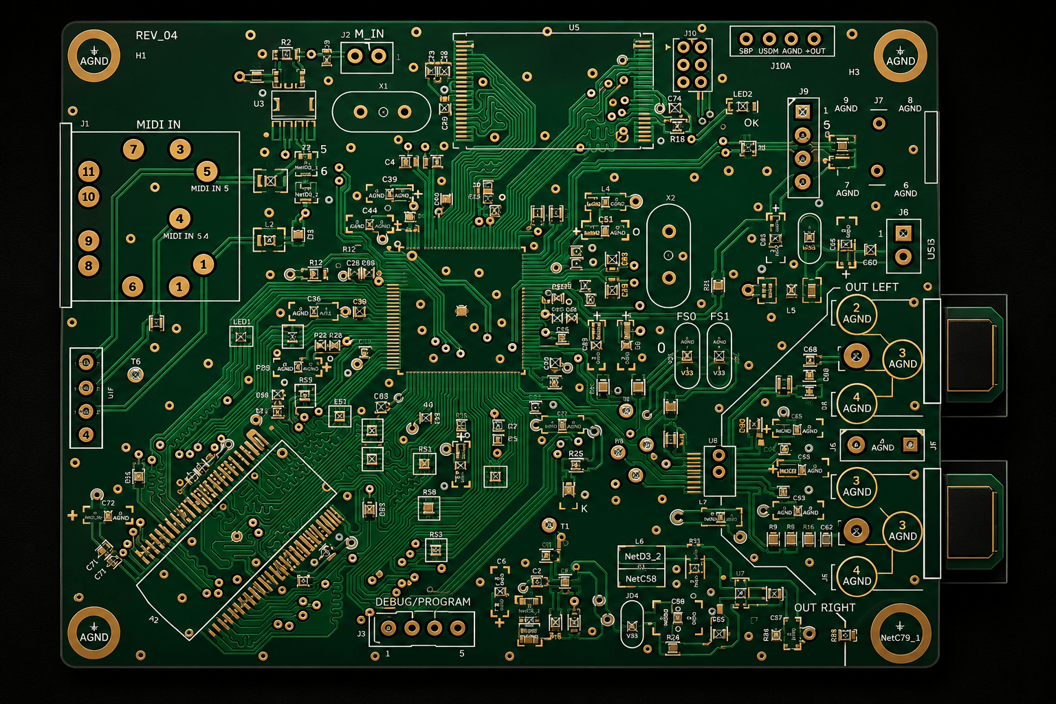 PCB Design - Complex Board Top View
