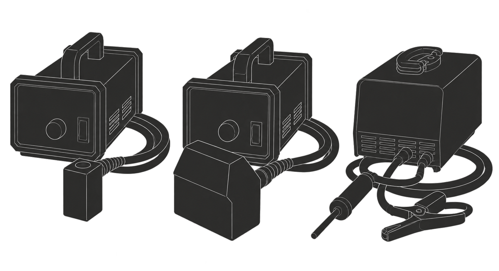 Three separate PDR systems: steel induction, aluminium induction and an electrode system