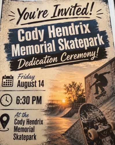 New Cody Hendrix Skatepark In Potlatch Dedicated Friday