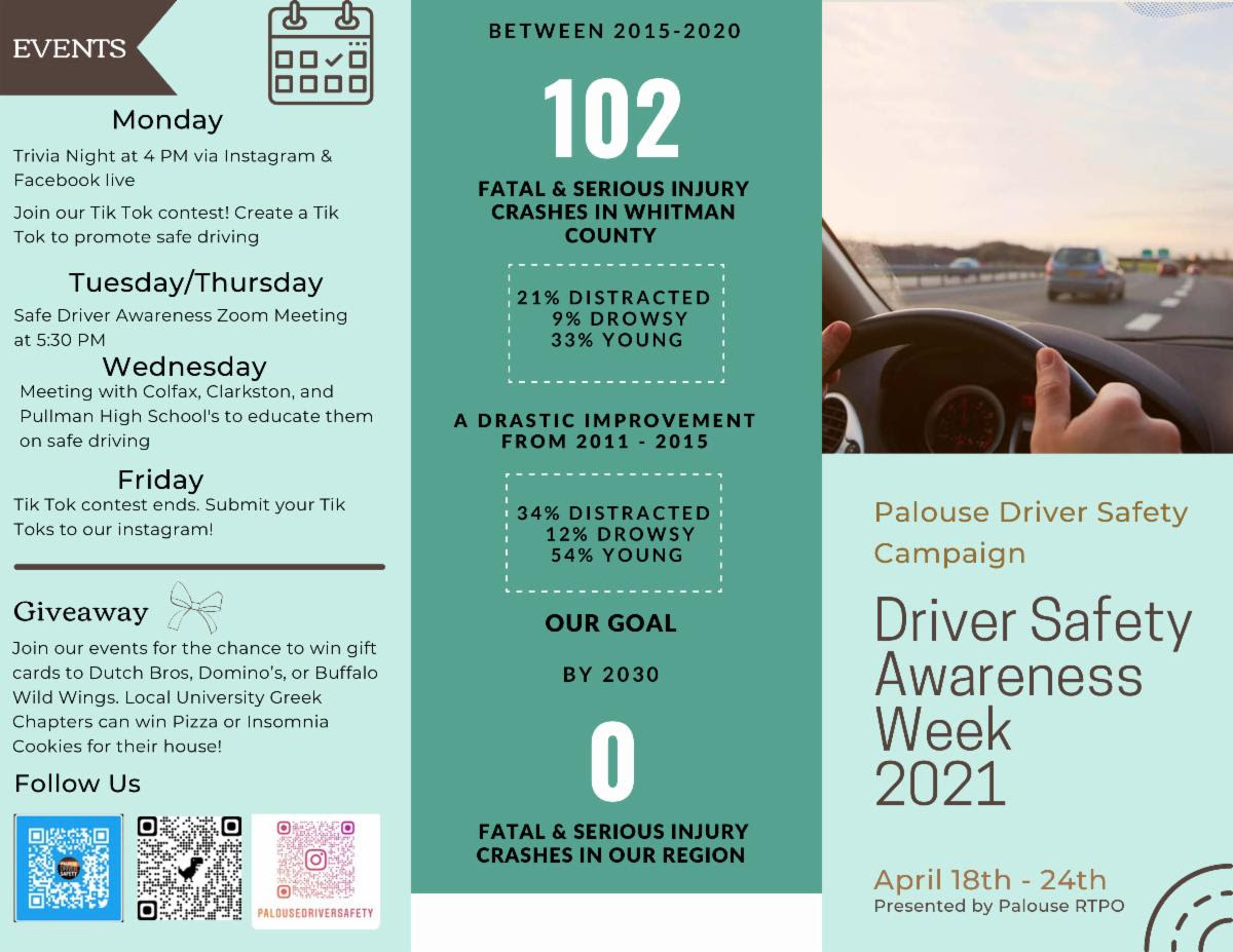 Palouse RTPO hosts driver safety week Pullman Radio