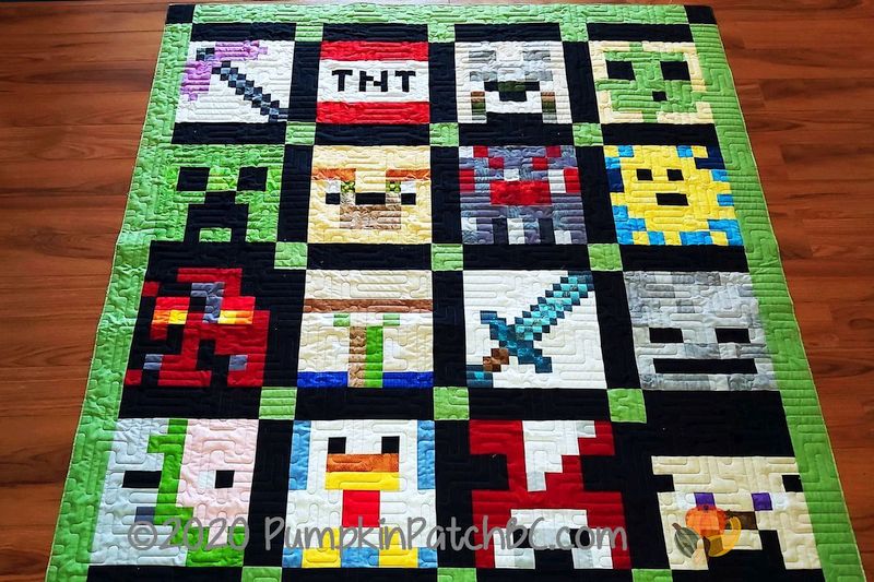 Minecraft Quilt - Pumpkin Patch
