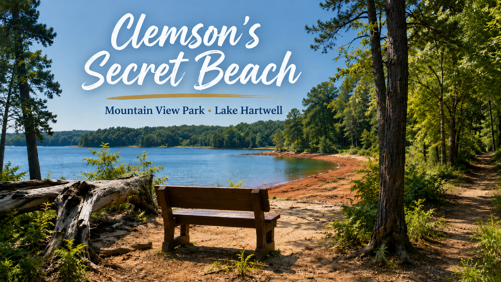 Mountain View Park offers Lake Hartwell access, a 20-hole disc golf course, a boat launch, and wooded trails.