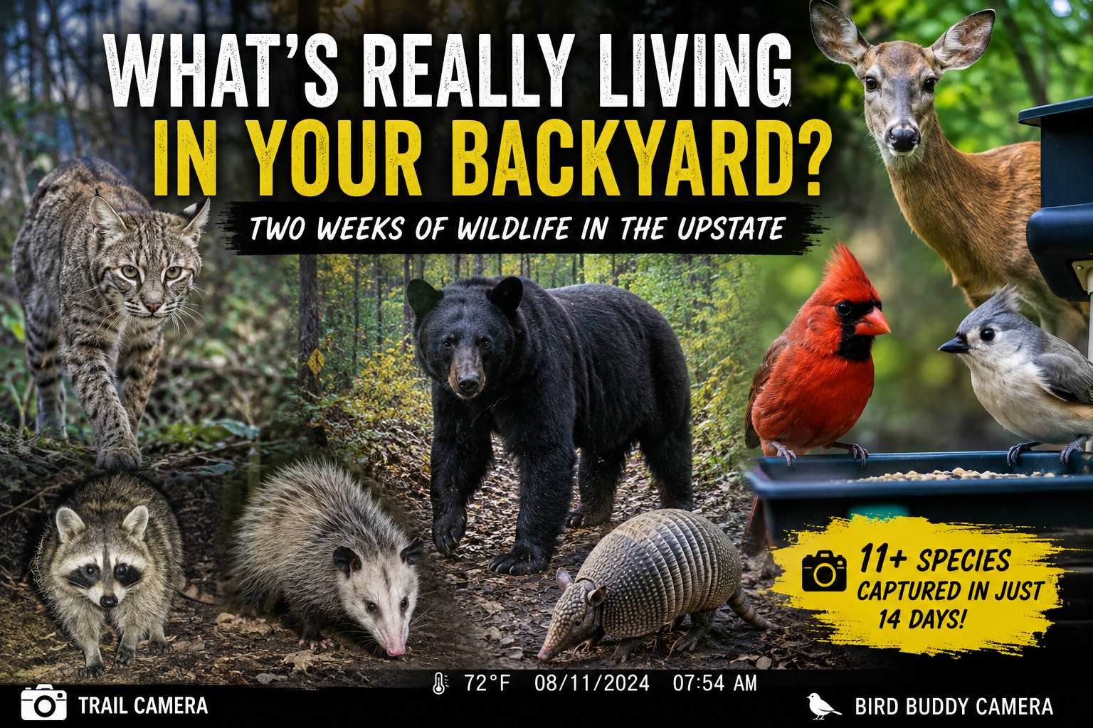 What’s Really Living in Your Backyard? Two Weeks of Wildlife in the Upstate