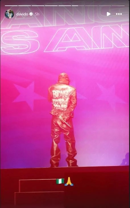 Davido wears custom