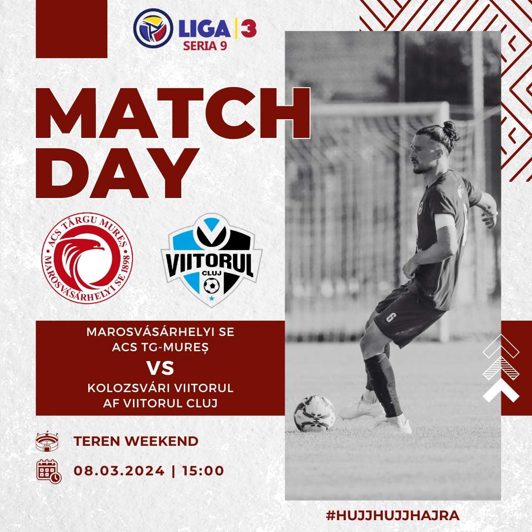 Fotbal, Liga 3: ACS Târgu-Mureş a ratat şansa de a urca pe loc de play-off: doar 2-2 acasă, cu codaşa Viitorul Cluj-Napoca. Remiză de moral pentru Avântul Reghin