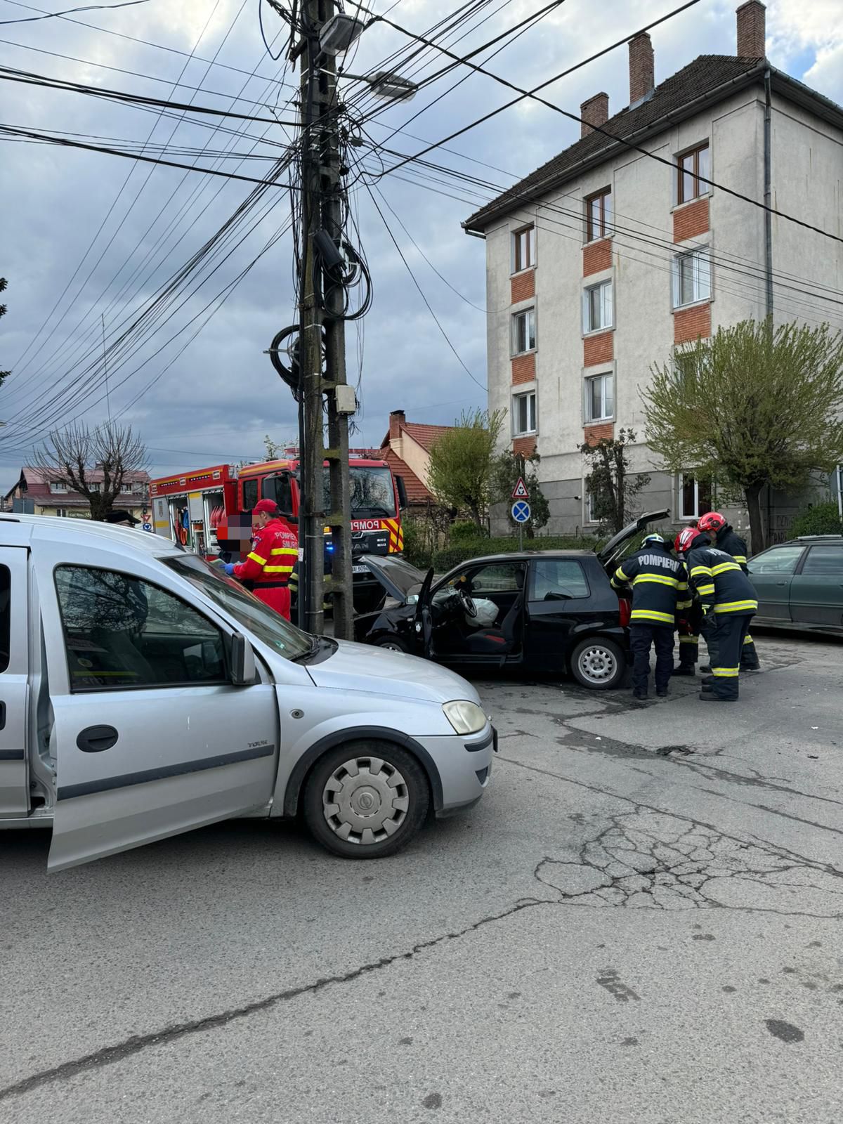Accident pe strada Nucului din Reghin
