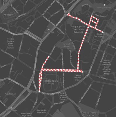 Restricții de circulatie cu prilejul Zilelor Studenților din Târgu-Mureș