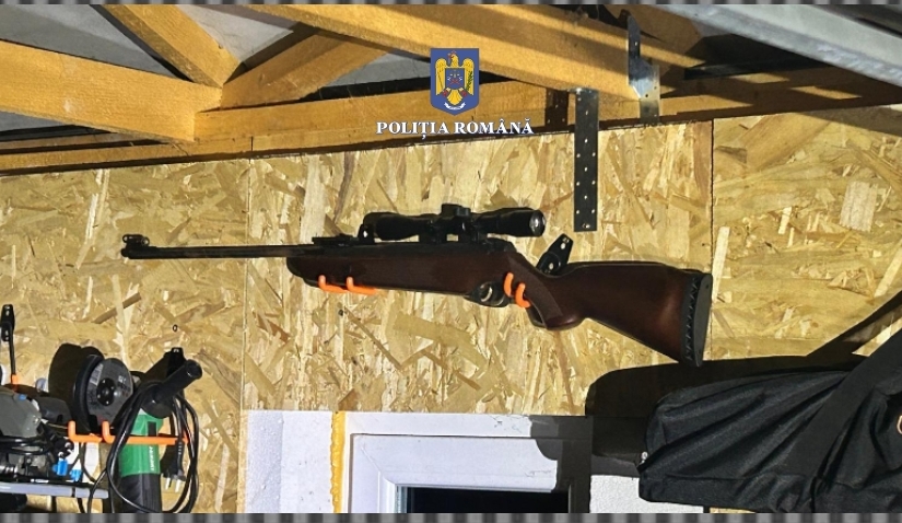 Șapte arme găsite în urma perchezițiilor din județul Mureș
